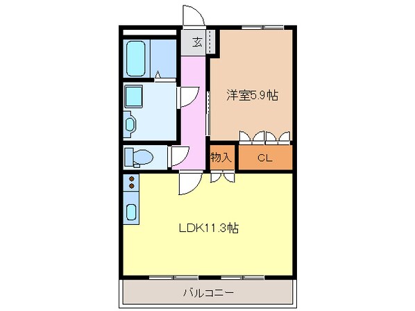 津島駅 バス15分  名鉄バス永宝団地停下車：停歩10分 2階の物件間取画像